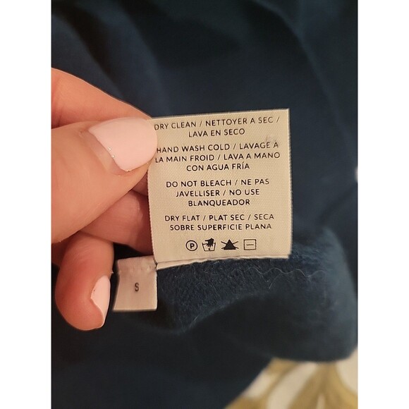 Nadaam 100% Cashmere Crewneck Sweater Women's S Long Sleeve Cozy Soft Blue - Picture 8 of 8